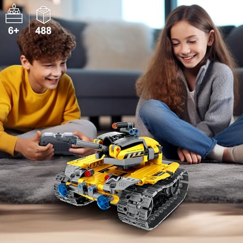 Sillbird STEM Building Toys, Remote & App Controlled Creator 5in1 Wall Robot/Explorer Robot/Mech Dinosaur Toys Coding Set, Creative Gifts for Boys Girls Kids Aged 6 7 8-13 (435 Pieces)