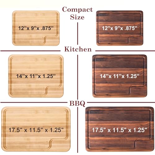 Personalized Cutting Board 100% USA Made - Custom Cutting Boards Wood Engraved Custom Cutting Board/Thick & Solid Maple, Cherry and Walnut Hardwood - Personalized Cutting Boards Wood Engraved