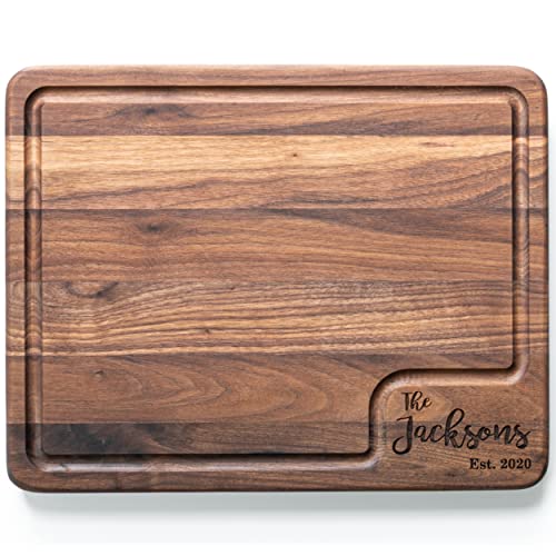 Personalized Cutting Board 100% USA Made - Custom Cutting Boards Wood Engraved Custom Cutting Board/Thick & Solid Maple, Cherry and Walnut Hardwood - Personalized Cutting Boards Wood Engraved