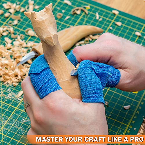 Wood Carving Kit for Beginners - Whittling kit with Giraffe - Linden Woodworking Kit for Kids, Adults - Wood Carving Stainless Steel Knife with Wooden Handle - Giraffe Shaped Linden Blank