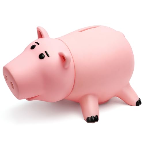 Piggy Bank, Cute Plastic Coin Bank for Boys and Girls, Unbreakable Pig Money Bank for Kids Gift (Pink)