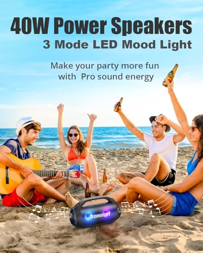 Tronsmart Bang SE Portable Bluetooth Speaker 40W Stereo Wireless IPX6 Waterproof Colorful LED for Party Outdoor Travel