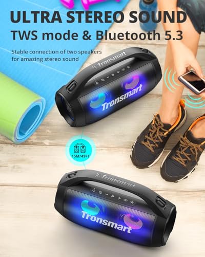 Tronsmart Bang SE Portable Bluetooth Speaker 40W Stereo Wireless IPX6 Waterproof Colorful LED for Party Outdoor Travel