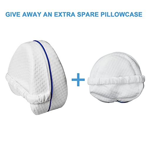 Vertdens Leg Pillow, Additional Give Away Value $10 Spare Pillowcase, Knee Pillow for Side Sleepers, Leg Pillows for Sleeping,Knee Cushion for Sleeping,Suitable for Relieving Leg, Back, Knee Pain…