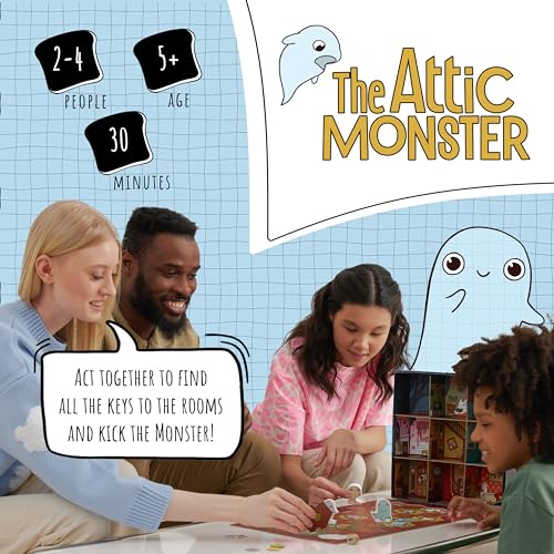 The Attic Monster | Family Board Game | Board Game for Adults and Family | Adventure Board Game | Ages 5+ | for 2 to 4 Players | Average Playtime 30 Minutes…