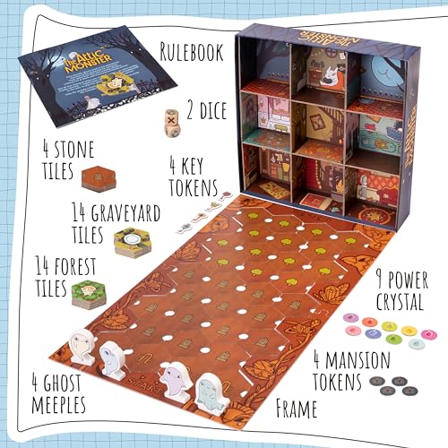 The Attic Monster | Family Board Game | Board Game for Adults and Family | Adventure Board Game | Ages 5+ | for 2 to 4 Players | Average Playtime 30 Minutes…