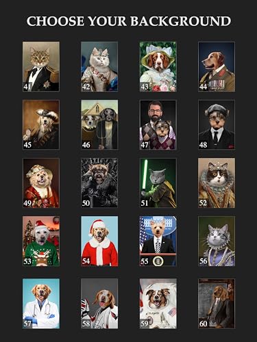 Personalized Canvas Print Personalized Royal Pet Portrait from Photo, Custom Renaissance Pet Portrait Custom Portrait, Custom Royal Portraits, King and Queen Portrait, Funny Pet Portraits (The Admiral)