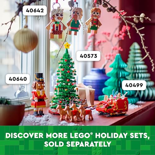 LEGO Christmas Tree Toy Building Set for Kids, Collectible Holiday Home Decor, Tabletop Christmas Tree Gift, Festive Craft Project for Families to Build Together, 2 Building Options in 1 Set, 40573