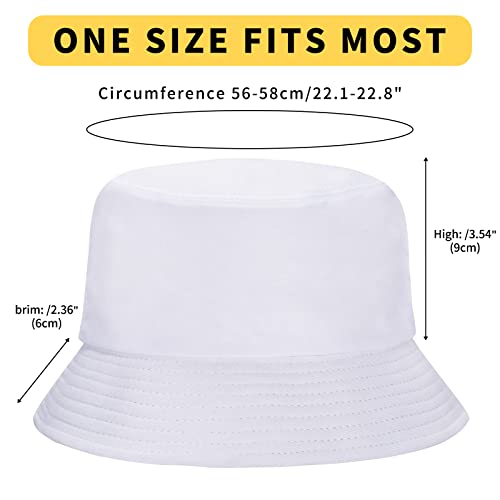 Rosoz 1 & 2 Pack Bucket Hat for Women Men Summer Travel Beach Sun Hat Outdoor Cap Unisex Bucket Hats