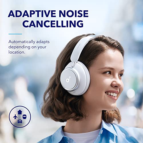 Soundcore by Anker Space Q45 Adaptive Active Noise Cancelling Headphones, Reduce Noise by Up to 98%, 50H Playtime, App Control, LDAC Hi-Res Wireless Audio, Comfortable Fit, Clear Calls, Bluetooth 5.3