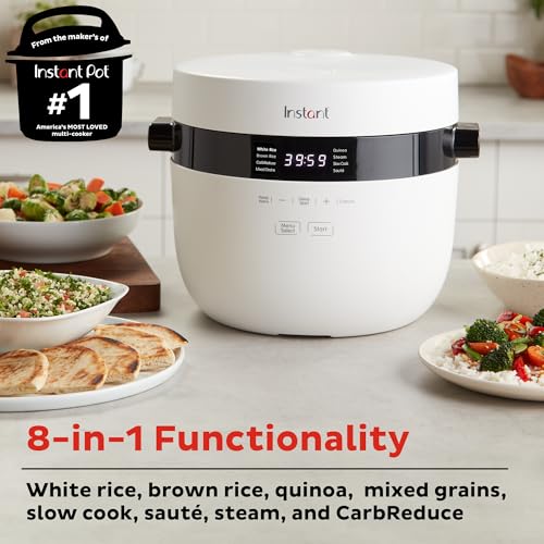 Instant Pot Instant 20-Cup Rice Cooker, Rice and Grain Multi-Cooker with Carb Reducing Technology without Compromising Taste or Texture, From the Makers of Instant Pot, Includes 8 Cooking Presets