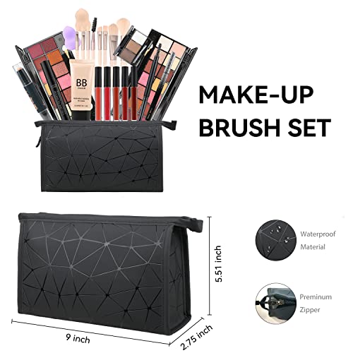 KARUIZI All in One Makeup Gift Set for Women Full Kit for2x14-color eyeshadow palettes,5xlipgloss sets,mascara,eyeliner,eyebrowpowder,eyebrow pencil, foundation, highlighter stick etc