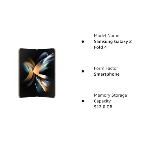 SAMSUNG Galaxy Z Fold 4 512GB Verizon SM-F936U Beige (Renewed)