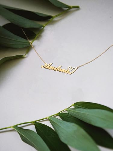 Custom Name Necklace 18K Gold Plated Personalized Nameplate Jewelry Customized Gift for Women