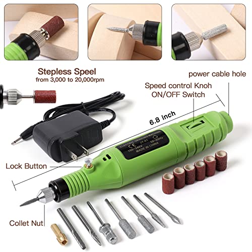 Upgrade 38 PCS Wood Carving Kit,Wood Carving Tool, Wood Carving Knife Set & Electric Polishing Machine,Including Tool Box,for Beginner and Carpenter Experts (RXSDUS)