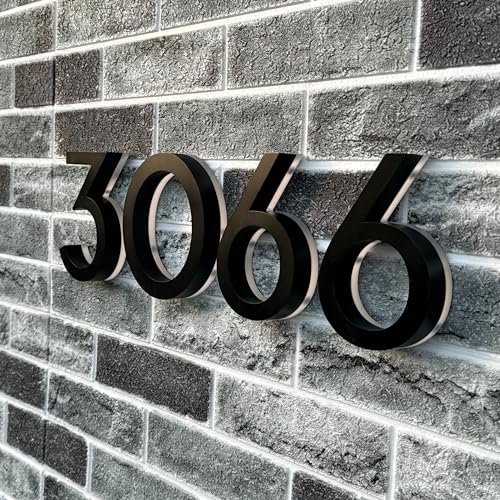 Personalized Solar Lighted House Numbers for Outside, Led House Numbers for Outside, Large Light Up House numbers, Solar Illuminated House Numbers, Led Address Numbers for House (Full Set)