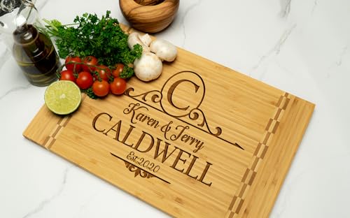 Tayfus Personalized Cutting Board, Engraved Wood Cutting Boards - Customized Gifts of Charcuterie Boards, Handmade Personalized Gifts, Christmas - Wedding Gifts, Couple Gifts & Housewarming Gift Ideas