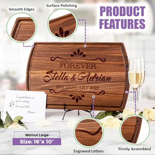 Tayfus Personalized Cutting Board, Engraved Wood Cutting Boards - Customized Gifts of Charcuterie Boards, Handmade Personalized Gifts, Christmas - Wedding Gifts, Couple Gifts & Housewarming Gift Ideas