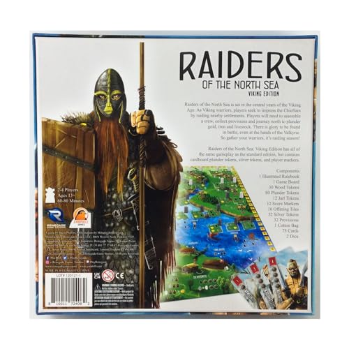 Renegade Games Studios: Raiders of The North Seas: Viking Edition, Strategy Board Game, 2 to 4 Players, 30 Minute Play Time, for Ages 12 and up