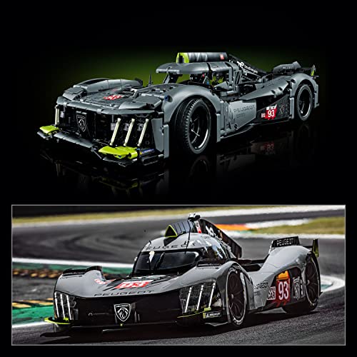 LEGO Technic Peugeot 9X8 24H Le Mans Hybrid Hypercar 42156 Collectible Race Car Building Kit for Adults and Teens, 1:10 Scale Racing Car Model, Gift for Motorsport Fans