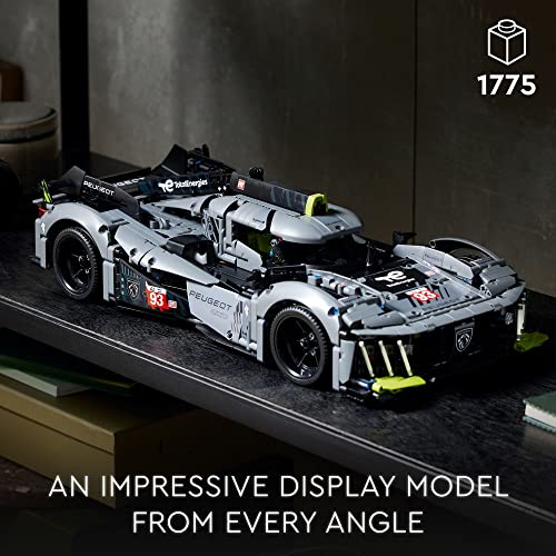 LEGO Technic Peugeot 9X8 24H Le Mans Hybrid Hypercar 42156 Collectible Race Car Building Kit for Adults and Teens, 1:10 Scale Racing Car Model, Gift for Motorsport Fans