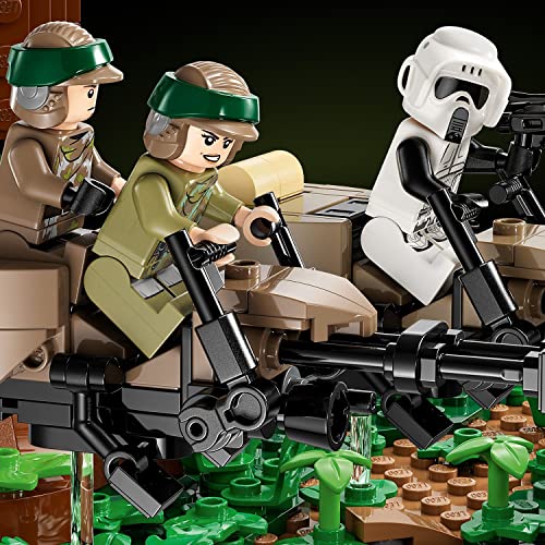 LEGO Star Wars Endor Speeder Chase Diorama 75353 Home Décor Building Set for Adults, Classic Collectible with Luke Skywalker and Princess Leia Minifigures, Fun Birthday Gift for Star Wars Fans