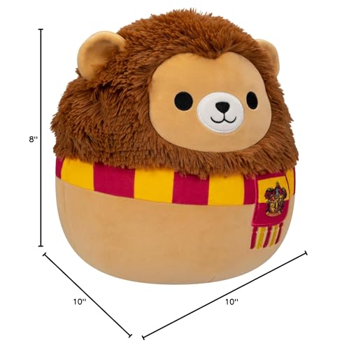 Squishmallows Original Harry Potter 10-Inch Gryffindor Lion Plush - Medium-Sized Ultrasoft Official Jazwares Plush