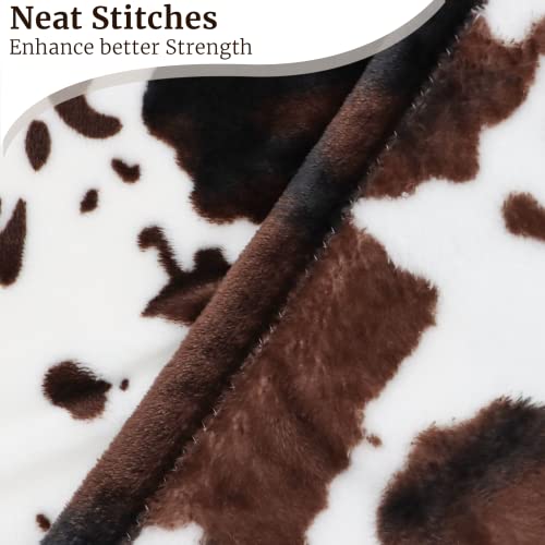 Cow Print Blanket Soft Fleece Flannel Cozy Cute Cow Blankets Warm Plush Lightweight Throw Blanket All-Season for Couch Sofa Bed Cow Blankets and Throws for Adults Kids Boys Teens Gifts 50"x60"