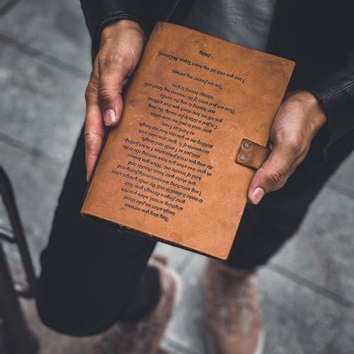 Personalized Leather Prayer Journal Custom Engraved Notebook (Refillable Lined Paper 5.8 inches X 8.3 inches Brown)