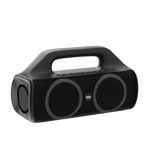 Portable Bluetooth Speakers, 80W Peak Wireless Outdoor Speaker with Subwoofer, Deep Bass, IP67 Waterproof, 100dB Loud Party Speakers for Camping, Beach, Garage