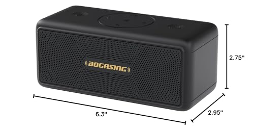 BOGASING Bluetooth Speakers, M5 Portable Wireless Speaker with 40W Loud Stereo Sound & Punchy Bass, 30H Playtime, IPX7 Waterproof, Bluetooth 5.3, EQ, TWS, TF-Card, AUX, USB, for Outdoor Home Shower