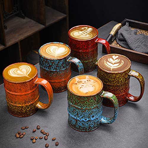 Coffee Mug-Beer Mugs,20 Oz Coffee Cups Ceramic Tea Cup Large Coffee Mug for Office and Home - Dishwasher and Microwave Safe Novelty Coffee Mugs (1, Green and Blue)