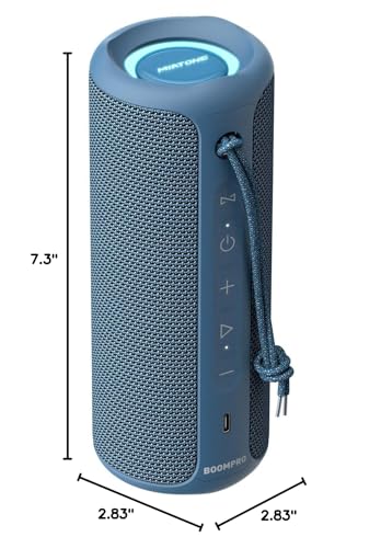 MIATONE Portable Bluetooth Speakers 36W Stereo Sound Bass Boost, Bluetooth 5.3 TWS Pairing (Blue)