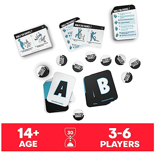 Would You Rather? The Game | 3-6 Player Card Game| Funny Gifts| Party Games| Family Games| Fun Games| Board Games for Adults & Teens Ages 14 and up