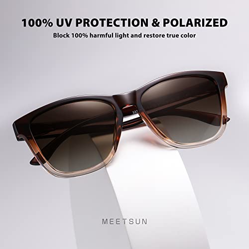 MEETSUN Polarized Sunglasses for Women Men Trendy Classic Retro Designer Style Fashion UV400 Protection