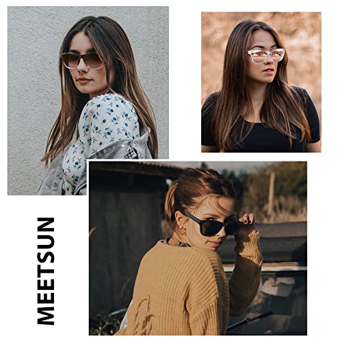 MEETSUN Polarized Sunglasses for Women Men Trendy Classic Retro Designer Style Fashion UV400 Protection