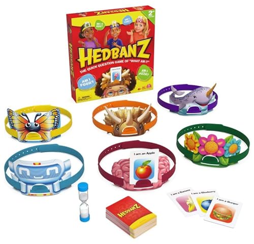 Hedbanz 2023 Edition Cards Picture Guessing Board Game- Family Games, Games for Family Game Night, Kids Games, Card Games for Families & Kids Ages 6 and Up