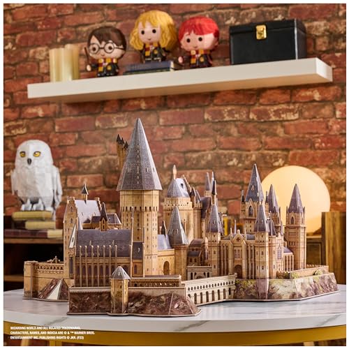 4D Build, Harry Potter Deluxe Hogwarts Castle with Astronomy Tower & Great Hall Over 2ft. Wide Model Kit 384 Pcs | 3D Puzzles for Adults & Teens 12+