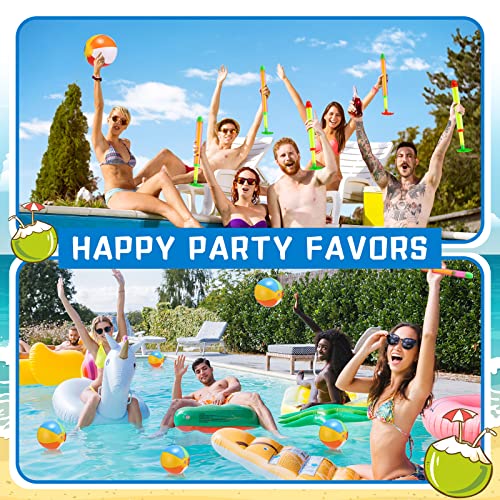 36 Pcs Beach Pool Party Favors Water Guns Bulk 4.72/6/12 Inches Inflatable Rainbow Beach Balls Water Squirters for Kids Summer Theme Party Favor Pool Toys(4.72)