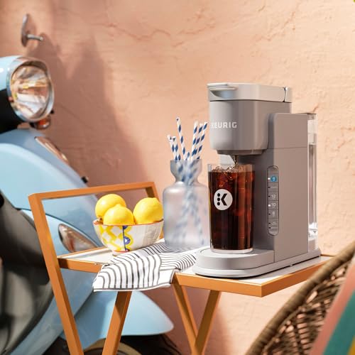 Keurig K-Iced Coffee Maker, Single Serve K-Cup Pod Iced Coffee Maker, With Hot and Cold Coffee Capabilities, Brews Any K-Cup Pod, Gray