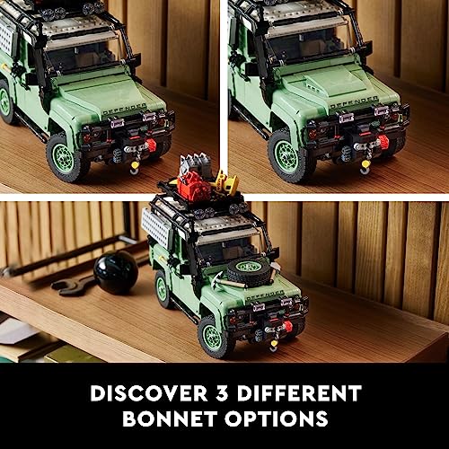 LEGO Icons Land Rover Classic Defender 90 10317 Model Car Building Set for Adults and Classic Car Lovers, This Immersive Project Based on an Off-Road Icon Makes a Great Graduation Gift for Him or Her