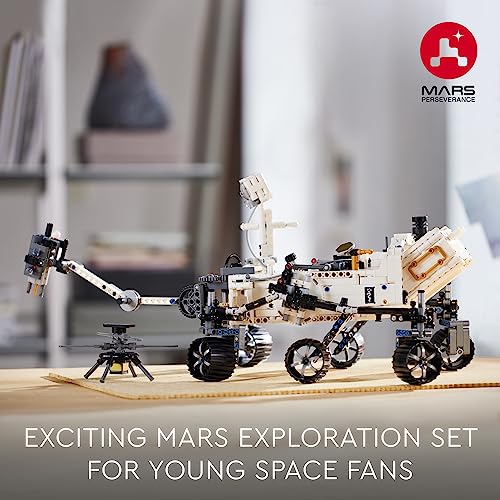 LEGO Technic NASA Mars Rover Perseverance Advanced Building Kit for Kids Ages 10 and Up, NASA Toy with Replica Ingenuity Helicopter, Gift for Kids Who Love Engineering and Science Projects, 42158