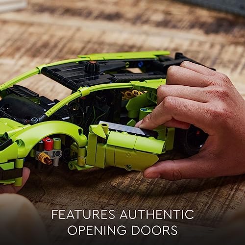 LEGO Technic Lamborghini Huracán Tecnica Advanced Sports Car Building Kit for Kids Ages 9 and up Who Love Engineering and Collecting Exotic Sports Car Toys, 42161