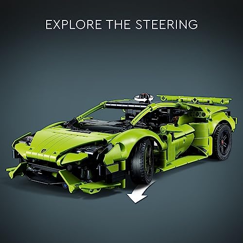 LEGO Technic Lamborghini Huracán Tecnica Advanced Sports Car Building Kit for Kids Ages 9 and up Who Love Engineering and Collecting Exotic Sports Car Toys, 42161