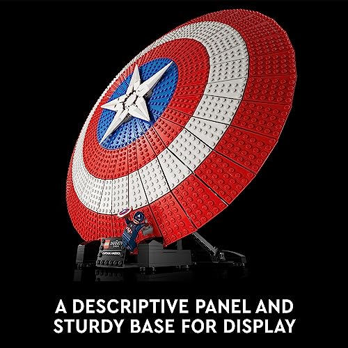 LEGO Marvel Captain America’s Shield 76262 Model Kit for Adults, Collectible Replica of Captain America’s Iconic Shield, This Disney Marvel Building Set for Adults Makes a Great Graduation Gift