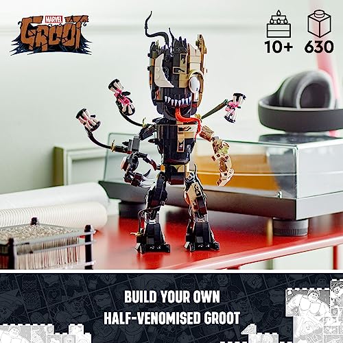 LEGO Marvel Venomized Groot 76249 Transformable Marvel Toy for Play and Display, Buildable Marvel Action Figure for Fans of the Guardians of the Galaxy Movie, Birthday Gift for 10 Year Old Kids