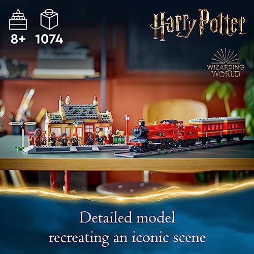 LEGO Harry Potter Hogwarts Express & Hogsmeade Station 76423 Building Toy Set; Harry Potter Gift Idea for Fans Aged 8+; Features a Buildable Train, Tracks, Ticket Office and 8 Harry Potter Minifigures