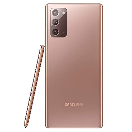 Samsung Galaxy Note 20 5G (128GB, 8GB) 6.7" AMOLED+, Snapdragon 865, Global 5G Volte (GSM + CDMA) Factory Unlocked (AT&T, Verizon, Sprint, Metro) N981U (w/Fast Wireless Charger, Mystic Bronze)