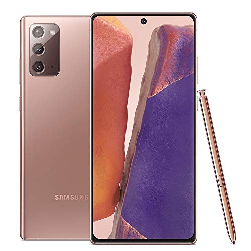 Samsung Galaxy Note 20 5G (128GB, 8GB) 6.7" AMOLED+, Snapdragon 865, Global 5G Volte (GSM + CDMA) Factory Unlocked (AT&T, Verizon, Sprint, Metro) N981U (w/Fast Wireless Charger, Mystic Bronze)