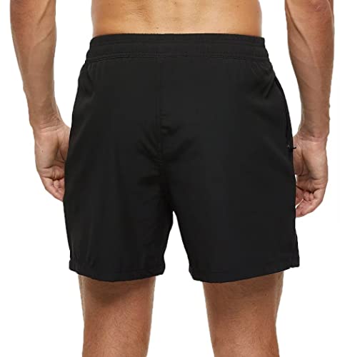 Men's Swim Trunks Short Quick Dry Beach Shorts Swimming Trunks with Zipper Pockets